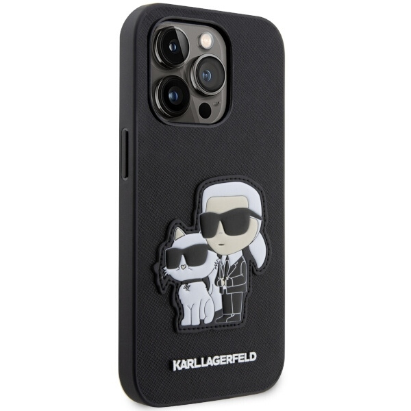 KARL LAGERFELD KLHCP14XSANKCPK IPHONE 14 PRO MAX 6.7" HARDCASE CZARNY/BLACK SAFFIANO KARL & CHOUPETTE