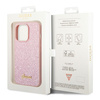 Guess GUHCP14XHGGSHP iPhone 14 Pro Max6,7" różowy/pink hard case Glitter Script