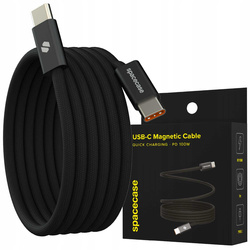 Spacecase Kabel USB-C to USB-C Magnetic Cable 1M 100W CL06 black