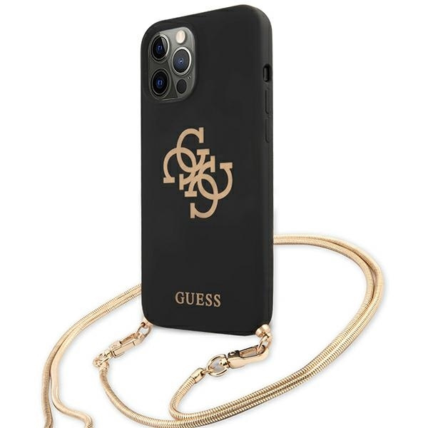 Guess GUHCP12LLSC4GBK iPhone 12 Pro Max6,7" czarny/black hardcase 4G Gold Chain Collection
