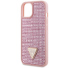 Guess GUHCP14SHDGTPP iPhone 14 / 15 / 136.1" różowy/pink hardcase Rhinestone Triangle
