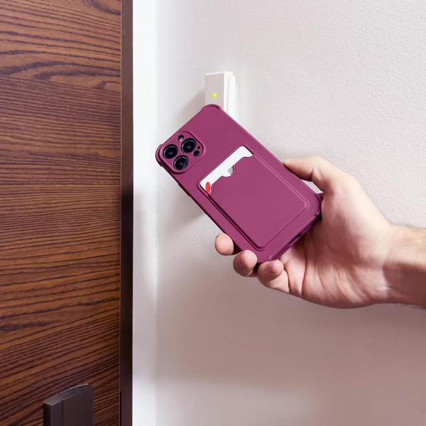 Card Armor Case etui pokrowiec do Samsung Galaxy A22 4G portfel na kartę silikonowe pancerne etui Air Bag zielony