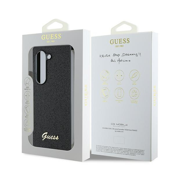 Guess GUHCZFD6HGGSHK Z Fold6 F956 czarny/black 4G Glitter Script