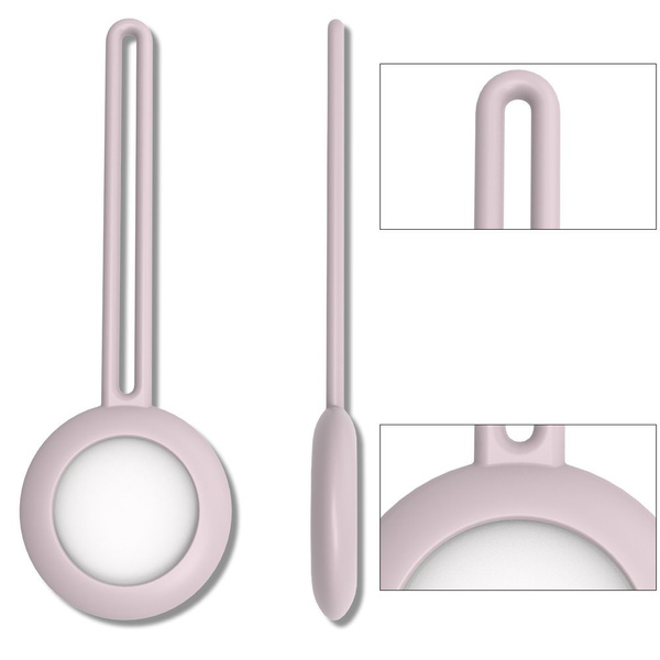 SILIKONOWE ELASTYCZNE ETUI BRELOK ZAWIESZKA DO LOKALIZATORA APPLE AIRTAG RÓŻOWY