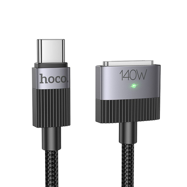 Kabel USB C do Mag3 Hoco 5A 140W magnetyczny 1,8 m U141 czarny