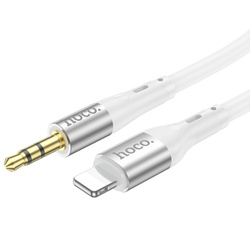 Kabel AUX Jack 3,5 mm do Lightning Hoco 1 m UPA22 biały