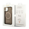 Guess GUHMP14MHTCMK iPhone 14 Plus / 15 Plus 6.7" czarny/black hard case Gold Outline Translucent MagSafe
