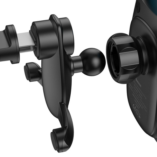 BASEUS MILKY WAY 15W WIRELESS QI CAR CHARGER PHONE AUTOMATIC HOLDER BLACK (WXHW02-01)