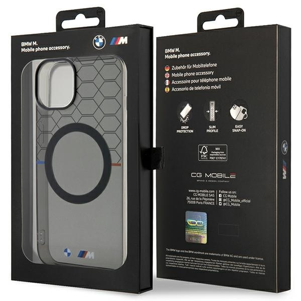 Etui BMW Pattern MagSafe na iPhone 14 Plus - szare