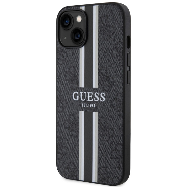 Guess GUHMP14MP4RPSK iPhone 14 Plus / 15 Plus 6.7" czarny/black hardcase 4G Printed Stripes MagSafe