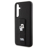 Karl Lagerfeld Gripstand Saffiano Karl&Choupette Pins case for Samsung Galaxy S23 FE - black