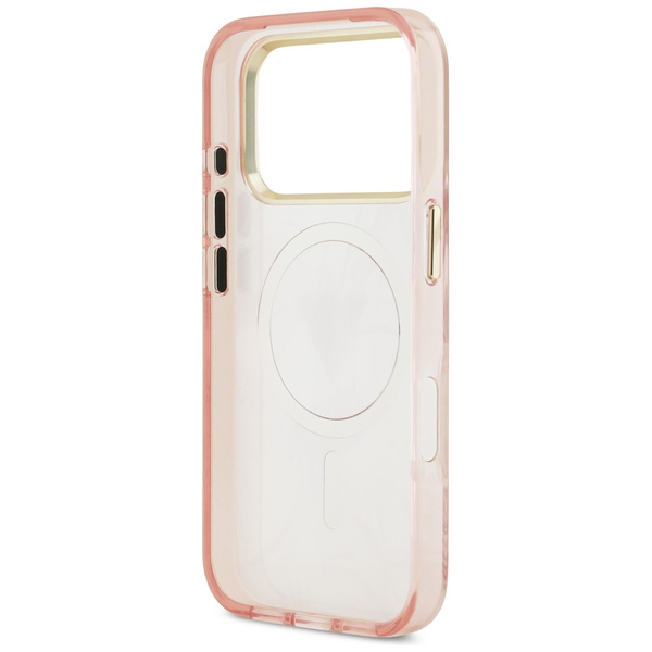 Etui Guess Jungle Tonal Triangle MagSafe do iPhone 17 Pro Max różowy