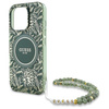 Guess GUHMP16XHCPOFPA iPhone 16 Pro Max  6.9" zielony/green hardcase IML Flowers Allover Electro With Pearl Strap MagSafe