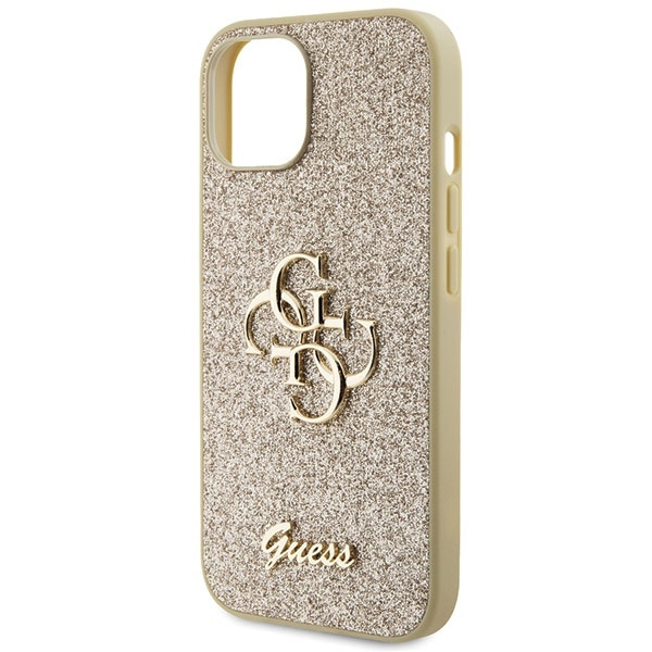 GUESS GUHCP15MHG4SGD IPHONE 15 PLUS / 14 PLUS 6.7 "GOLD / GOLD HARDCASE GLITTER SCRIPT BIG 4G