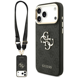 Etui Guess 4G Big 4G Classic Logo Big Strap Metal Buttons do iPhone 17 Pro Max czarny