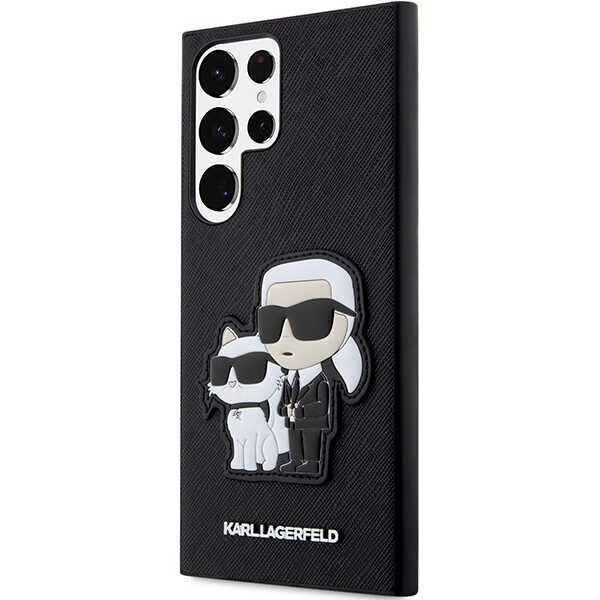 KARL LAGERFELD KLHCS23LSANKCPK S23 ULTRA S918 HARDCASE CZARNY/BLACK SAFFIANO KARL & CHUPETTE