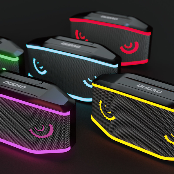 DUDAO WATERPROOF IP7 WIRELESS BLUETOOTH 5.0 RGB 5W 1200MAH SPEAKER BLACK (Y10XS-BLACK)