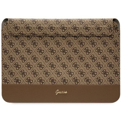 Guess Sleeve GUCS14PS4SGW 14" brązowy/brown 4G Stripe Metal Logo