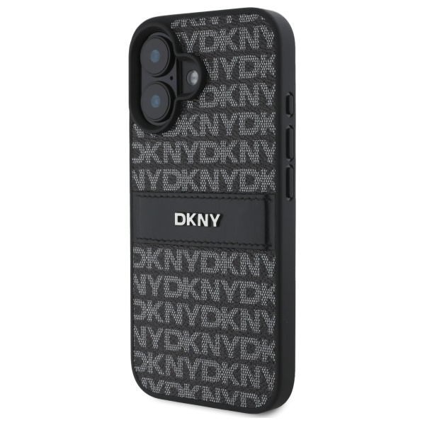 DKNY DKHCP16SPRTHSLK iPhone 16 6.1"      czarny/black hardcase Texture Pattern Tonal Stripe