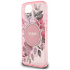 Etui Guess IML Flowers MagSafe do iPhone 16e różowy
