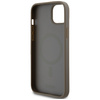 DKNY DKHMP15MPSHRPSW iPhone 15 Plus /14 Plus 6.7" brązowy/brown hardcase Leather Pattern Metal Logo MagSafe