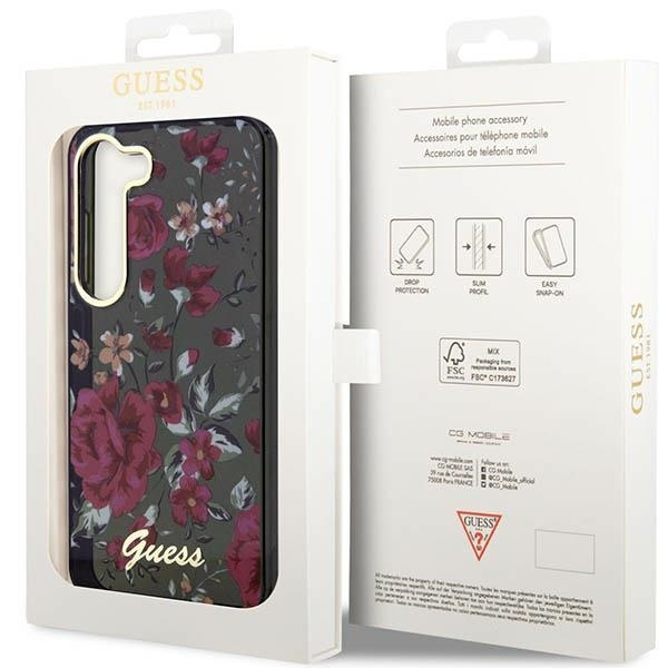 GUESS GUHCS23SHCFWSA S23 S911 ZIELONY/KHAKI HARDCASE FLOWER COLLECTION