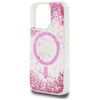 Etui Guess HC Resin Bottom Glitter do    iPhone 16 Pro Max MagSafe różowy