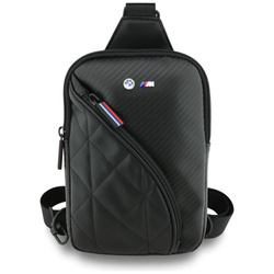 Torebka na telefon BMW Carbon            Pocket&Metal Logo Crossbody czarny