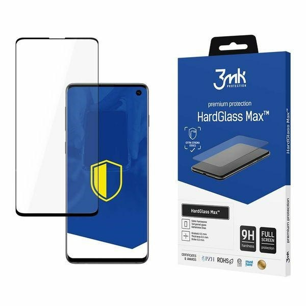 3MK HARD GLASS MAX NEW VERSION SAMSUNG GALAXY S10 CZARNE SENSOR-DOTYK