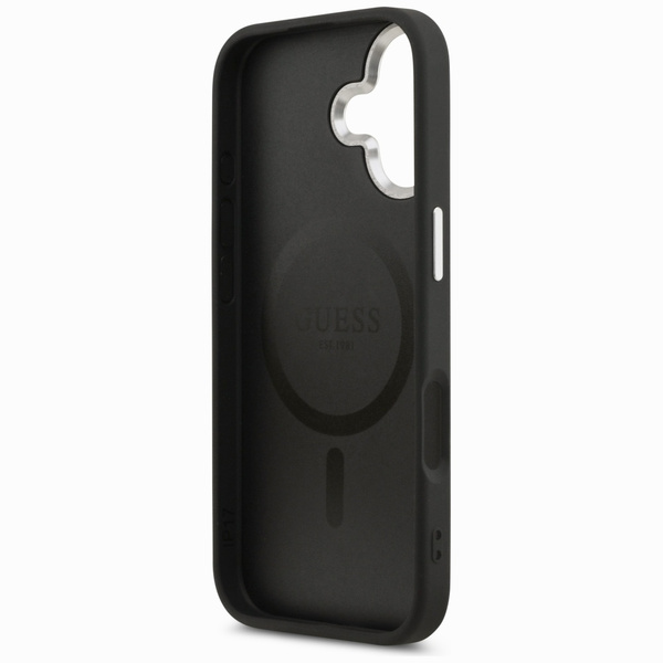 Etui Guess Triangle Logo MagSafe do      iPhone 17 czarny
