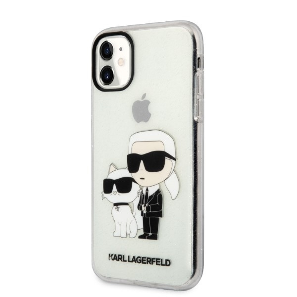 KARL LAGERFELD KLHCN61HNKCTGT IPHONE 11 / XR 6.1 "TRANSPARENT HARDCASE GLITER KARL & CHUPETTE