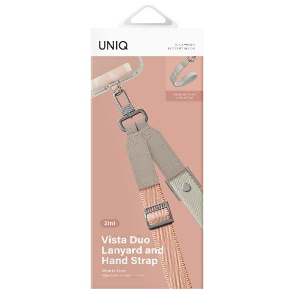 UNIQ Vista uniwersalna smycz do telefonu  2w1 brzoskwiniowo-beżowy/peach beige