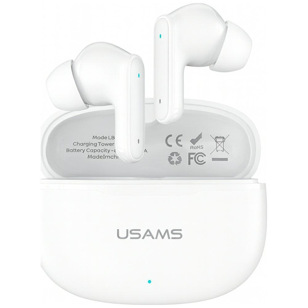 Słuchawki TWS USAMS E05 Bluetooth 6.0    bezprzewodowe biały