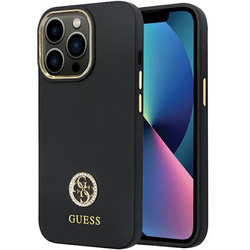 GUESS GUHCP13LM4DGPK IPHONE 13 PRO / 13 6.1" CZARNY/BLACK HARDCASE SILICONE LOGO STRASS 4G