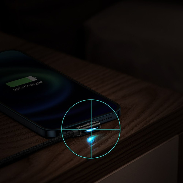 BASEUS LEGEND MOBILE GAME ELBOW CABLE USB - LIGHTNING 2,4A 1M BLACK (CALCS-A01)