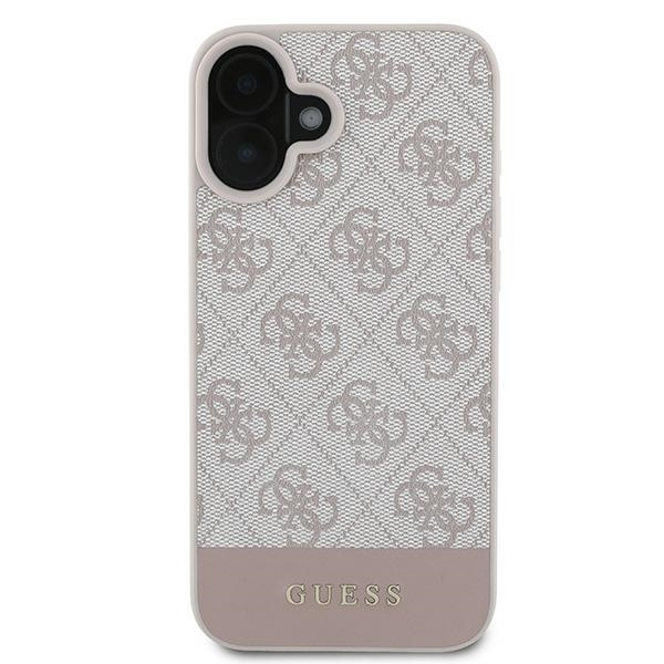 Guess GUHCP16MG4GLPI iPhone 16 Plus 6.7"różowy/pink hardcase 4G Bottom Stripe