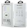 Karl Lagerfeld KLHMP16MLGKISGH iPhone 16  Plus 6.7" hardcase transparent Liquid Glitter Karl Head Magsafe