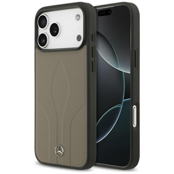 Etui Mercedes Leather The Move MagSafe do iPhone 17 Pro Max taupe