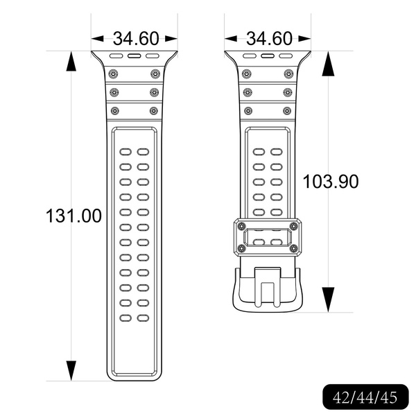 Strap Triple Protection pasek Apple Watch Ultra, SE, 8, 7, 6, 5, 4, 3, 2, 1 (49, 45, 44, 42  mm) opaska bransoleta zielony