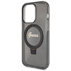 GUESS GUHMP13LHRSGSK IPHONE 13 PRO / 13 6.1 "BLACK / BLACK HARDCASE RING STAND SCRIPT GLITTER MAGSAFE