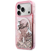 Etui Karl Lagerfeld Liquid Glitter Karl  Script Logo MagSafe do iPhone 17 Pro Max różowy
