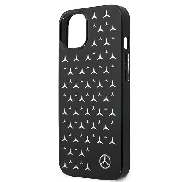 Etui Mercedes Silver Stars Pattern na iPhone 13 mini - czarne