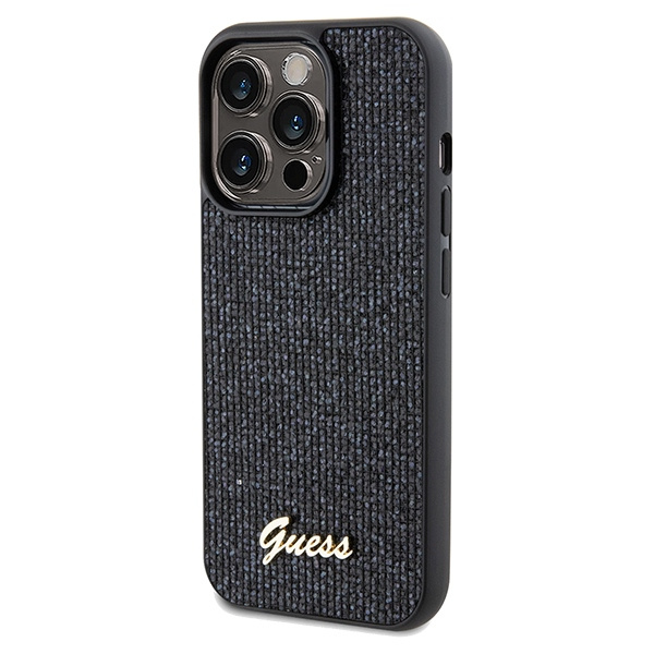 Guess GUHCP14LPMSDGSK iPhone 14 Pro 6.1"czarny/black hardcase Disco Metal Script