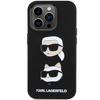 KARL LAGERFELD KLHCP15LSDHKCNK IPHONE 15 PRO 6.1" CZARNY/BLACK SILICONE KARL&CHOUPETTE HEAD