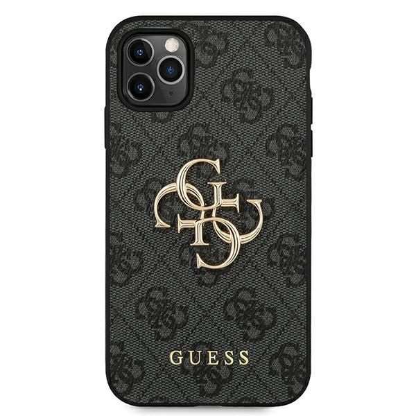 Guess GUHCN584GMGGR iPhone 11 Pro szary/grey hardcase 4G Big Metal Logo