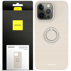 Spacecase Etui Silicone Ring iPhone 13 Pro bone