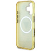 Etui Guess IML Metal Glitter 4G Circle   Triangle MagSafe do iPhone 16 brązowy