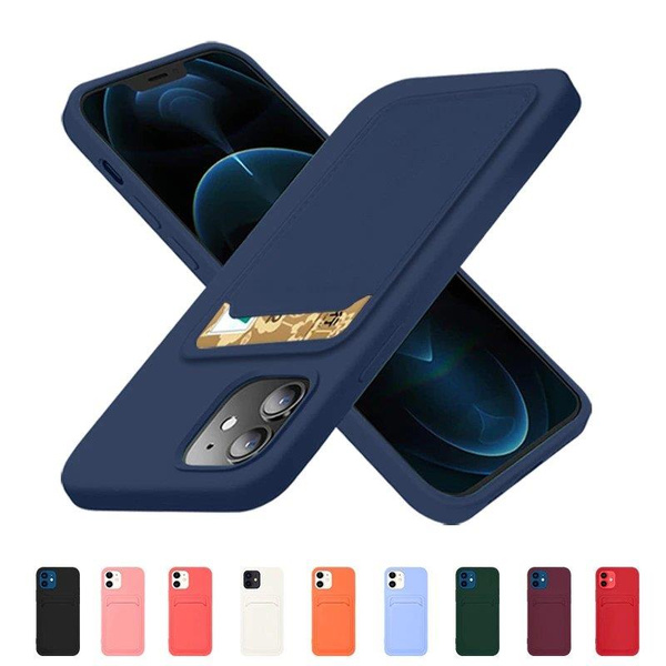 CARD CASE SILICONE WALLET CASE WITH CARD HOLDER DOCUMENTS FOR XIAOMI REDMI NOTE 10 / REDMI NOTE 10S BLACK