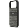 Etui DKNY Repeat Texture Pattern with    Tonal Stripe do iPhone 17 Pro Max czarny
