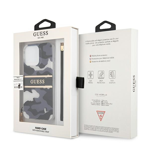 Guess GUHCP13XKCABBK iPhone 13 Pro Max6,7" czarny/black hardcase Camo Strap Collection